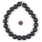 The Bead Chest Natural 20mm Wooden Beads in Grey - Dark for Jewelry Making – Round Loose Wood Spacer Beads I Approximately 20 Beads